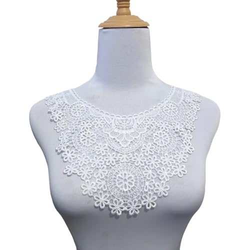 Lmlliang 1 x bestickter wasserlöslicher Spitzenkragen, Blumenspitze, Nähapplikation, Ausschnitt-Applikation, DIY, Basteln, Halsausschnitt, Nähzubehör, Weiß/B Lmlliang 1 x bestickter wasserlöslicher Spitzenkragen, Blumenspitze, Nähapplikation, Ausschnitt-Applikation, DIY, Basteln, Halsausschnitt, Nähzubehör, Weiß/B von Lmlliang