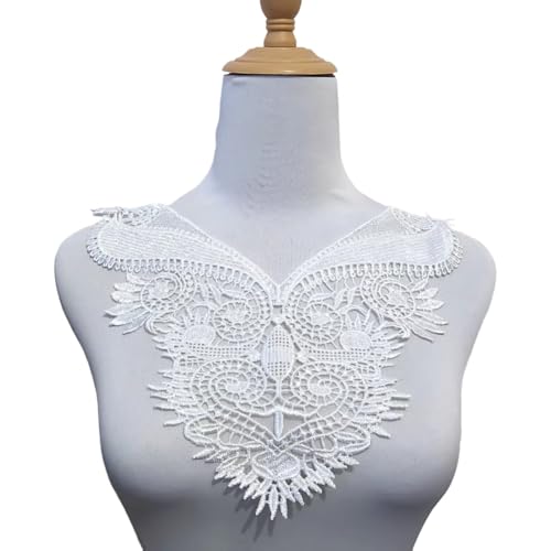 Lmlliang 1 x bestickter wasserlöslicher Spitzenkragen, Blumenspitze, Nähapplikation, Ausschnitt-Applikation, DIY, Handwerk, Halsausschnitt, Nähzubehör, Weiß/D Lmlliang 1 x bestickter wasserlöslicher Spitzenkragen, Blumenspitze, Nähapplikation, Ausschnitt-Applikation, DIY, Handwerk, Halsausschnitt, Nähzubehör, Weiß/D von Lmlliang
