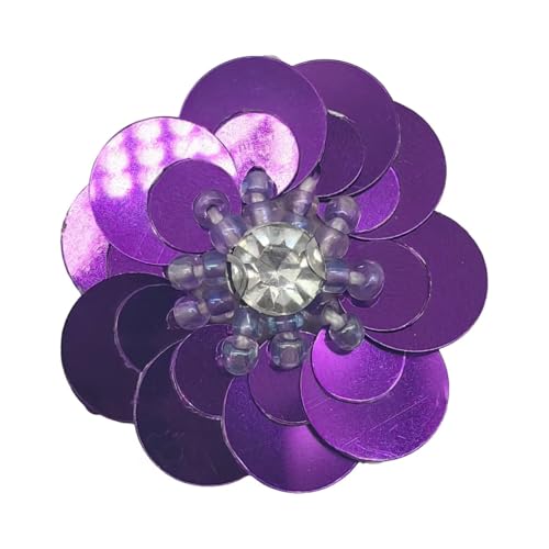 Lmlliang 10 x Pailletten-Applikation, Blumen, Perlen, Applikation, lila, 3,8 cm, zum Aufnähen, Glitzer, Mini-Kristall-Pailletten, Applikation für DIY, Hochzeit, Stoff, Schuhe, Haarband, Dekoration Lmlliang 10 x Pailletten-Applikation, Blumen, Perlen, Applikation, lila, 3,8 cm, zum Aufnähen, Glitzer, Mini-Kristall-Pailletten, Applikation für DIY, Hochzeit, Stoff, Schuhe, Haarband, Dekoration von Lmlliang