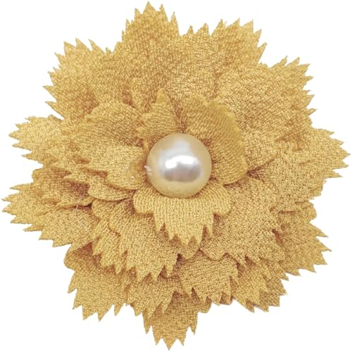Lmlliang 5 x Stoffband, Blumen, Perlen, Strass, Applikationen, Chiffon-Stoff, Blumen für DIY, Haarspange, Scrapbooking, Stirnbänder, dekorativ, 7,6 cm, Orange / Gelb Lmlliang 5 x Stoffband, Blumen, Perlen, Strass, Applikationen, Chiffon-Stoff, Blumen für DIY, Haarspange, Scrapbooking, Stirnbänder, dekorativ, 7,6 cm, Orange / Gelb von Lmlliang