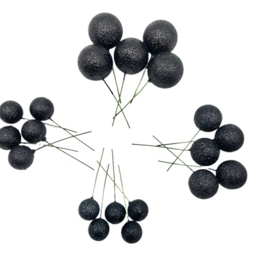 Lmlliang MLDG-SF1 Glitzerkugeln, Tortenaufsatz, Schaumstoffkugeln, Kuchendekoration, DIY-Dekoration für Hochzeit, Abschlussfeier, Geburtstagsfeier, Schwarz, 20 Stück Lmlliang MLDG-SF1 Glitzerkugeln, Tortenaufsatz, Schaumstoffkugeln, Kuchendekoration, DIY-Dekoration für Hochzeit, Abschlussfeier, Geburtstagsfeier, Schwarz, 20 Stück von Lmlliang