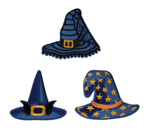 Lmshuqun 3 Stück Hexen- und Hexenhut-Aufnäher, bestickt, zum Aufbügeln oder Aufnähen Lmshuqun 3 Stück Hexen- und Hexenhut-Aufnäher, bestickt, zum Aufbügeln oder Aufnähen von Lmshuqun
