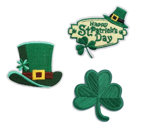 Lmshuqun 3 Stück St. Patrick's Day Themen-Aufnäher, bestickt, zum Aufbügeln oder Aufnähen Lmshuqun 3 Stück St. Patrick's Day Themen-Aufnäher, bestickt, zum Aufbügeln oder Aufnähen von Lmshuqun
