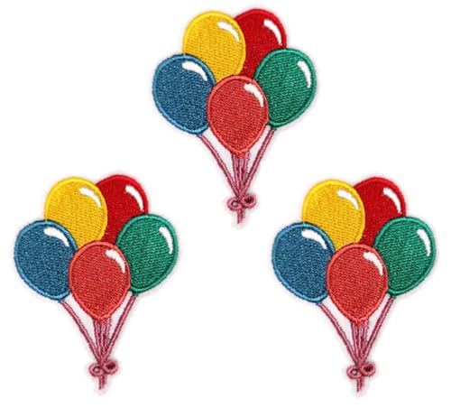 Lmshuqun 3 Stück niedliche bunte Festival-Ballon-Flicken bestickte Applikation zum Aufbügeln oder Aufnähen Lmshuqun 3 Stück niedliche bunte Festival-Ballon-Flicken bestickte Applikation zum Aufbügeln oder Aufnähen von Lmshuqun