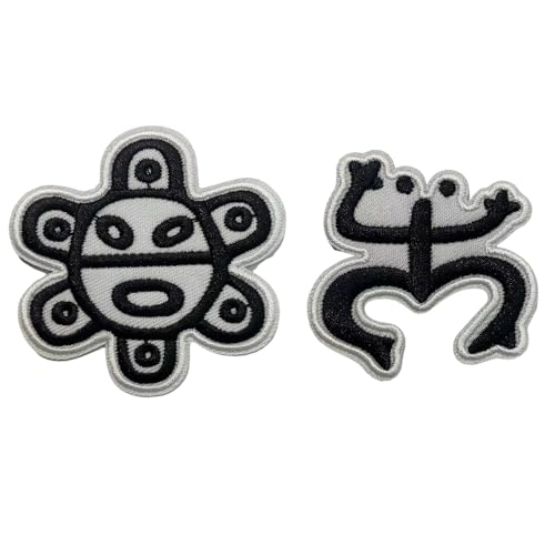 Puerto Rico Frosch bestickte Applikation zum Aufbügeln oder Aufnähen, Schwarz / Weiß, 2 Stück Puerto Rico Frosch bestickte Applikation zum Aufbügeln oder Aufnähen, Schwarz / Weiß, 2 Stück von Lmshuqun
