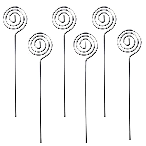 Metall Fotohalter, 6 Pcs Metalldrähte Memo Clip, Kartenhalter, Tischnummer Clip, für Party Geburtstag Hochzeit Kuchen Dekor Silber Metall Fotohalter, 6 Pcs Metalldrähte Memo Clip, Kartenhalter, Tischnummer Clip, für Party Geburtstag Hochzeit Kuchen Dekor Silber von Lmyzcbzl