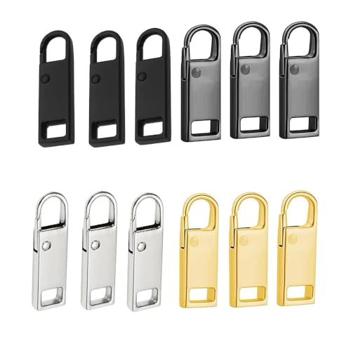 Reißverschluss Zipper, 12 Stück Ersatzteile Reißverschluss Zipper, Metall Zipper Pull, Abnehmbares Metall Zipper Pull, Reißverschluss Ersatz, für Geldbörse, Kleider, Jeans, Koffer, Gepäck Reißverschluss Zipper, 12 Stück Ersatzteile Reißverschluss Zipper, Metall Zipper Pull, Abnehmbares Metall Zipper Pull, Reißverschluss Ersatz, für Geldbörse, Kleider, Jeans, Koffer, Gepäck von Lmyzcbzl