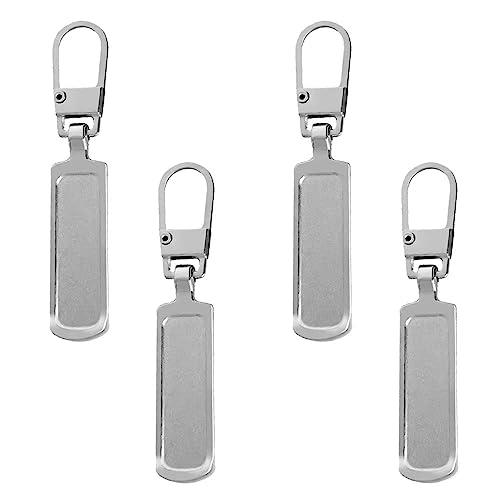 Reißverschluss Zipper, 4 Stück Ersatzteile Reißverschluss Zipper, Metall Zipper Pull, Abnehmbares Metall Zipper Pull, Reißverschluss Ersatz, für Geldbörse, Kleider, Jeans, Koffer, Gepäck von Lmyzcbzl