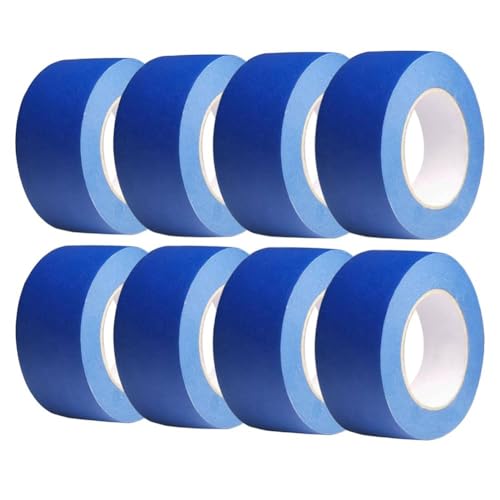 Lnfxkvva Maler-Klebeband, 5,1 cm breit, blau, 5,1 cm x 45,7 m x 8 Rollen, Papier zur Verwendung Lnfxkvva Maler-Klebeband, 5,1 cm breit, blau, 5,1 cm x 45,7 m x 8 Rollen, Papier zur Verwendung von Lnfxkvva