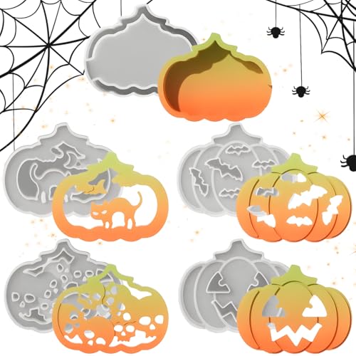 Lnhgh Kürbis Form,5 Stücke Bastelset Für Deko Und Handwerk - Herbst Gießform Für Seife Kerze Ton Gips Handwerk Halloween Geburtstag Dekoration Lnhgh Kürbis Form,5 Stücke Bastelset Für Deko Und Handwerk - Herbst Gießform Für Seife Kerze Ton Gips Handwerk Halloween Geburtstag Dekoration von Lnhgh