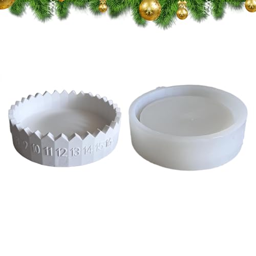 Lnhgh Silicone Adventskalender Form - Resin Gießform Für Weihnachtsbasteln | Kreative Kerzenhalter Form Saisonale Deko Für Tisch Wohnung Auto Büro von Lnhgh
