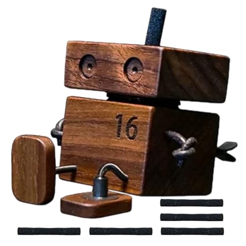 Lnhgh Wackelnde Füße Holzmännchen für Auto - Auto Deko Holzfigur mit Wackelnden Füßen | Spielerische Automatische Bewegungsaktivierte Lustige Holz Schreibtisch Deko Für Zuhause Büro Wohnzimmer von Lnhgh