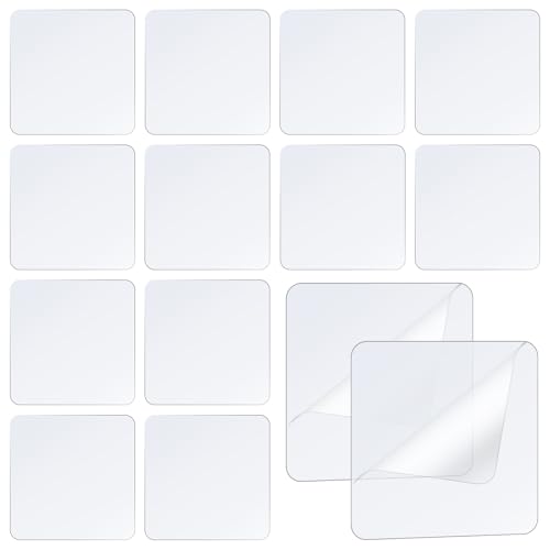 Lnngub 120 Stück Doppelseitige Klebepads, 5 x 5 cm Quadratisches Doppelseitiges Klebeband Transparentes Nano Klebepads Extra Stark Spurloses Waschbares Klebeband Ohne Loch für Wände, Fliesen, Teppiche von Lnngub