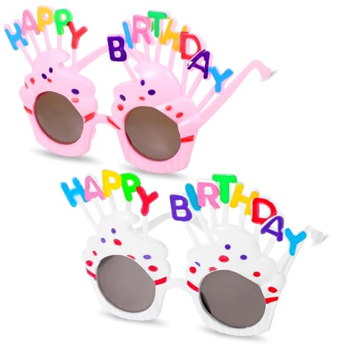 Lnngub 2 Stück Geburtstagsbrillen Happy Birthday Sonnenbrille Schöne Cupcake Geburtstag Sonnenbrille für Frauen Happy Birthday Party Brille für Geburtstag Foto Requisiten Geburtstag Party Dekorationen Lnngub 2 Stück Geburtstagsbrillen Happy Birthday Sonnenbrille Schöne Cupcake Geburtstag Sonnenbrille für Frauen Happy Birthday Party Brille für Geburtstag Foto Requisiten Geburtstag Party Dekorationen von Lnngub
