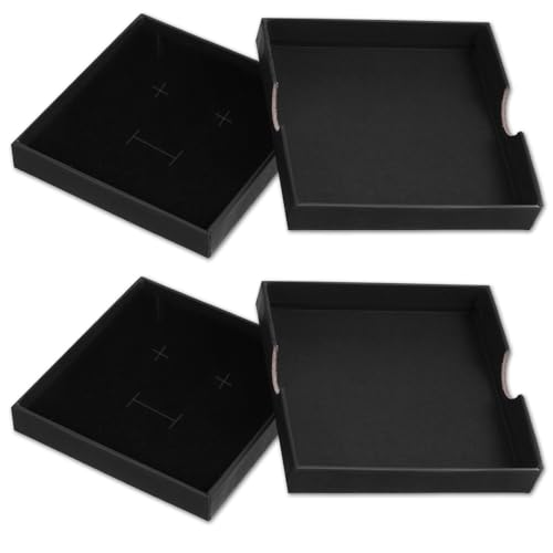 Lnngub 2 Stück Schmuckschachtel, 9 x 9 x 1,6 cm Schmuckkästchen Klein Schwarze Schmuckschatulle aus Kraftpapier Quadratische Schmuck Aufbewahrungsbox für Armbänder Armreife Ringe Ohrringe Halsketten Lnngub 2 Stück Schmuckschachtel, 9 x 9 x 1,6 cm Schmuckkästchen Klein Schwarze Schmuckschatulle aus Kraftpapier Quadratische Schmuck Aufbewahrungsbox für Armbänder Armreife Ringe Ohrringe Halsketten von Lnngub