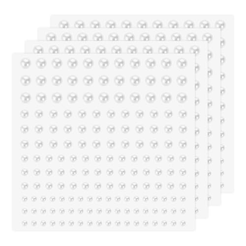 Lnngub 660 Stück/4 Blätter Selbstklebende Halbperlen, Weiße Perlen Sticker aus Acryl 3/4/5/6 mm Selbstklebende Perlen Aufkleber für Gesichtsdekoration, Maniküre, Schmuckherstellung, DIY-Kunsthandwerk Lnngub 660 Stück/4 Blätter Selbstklebende Halbperlen, Weiße Perlen Sticker aus Acryl 3/4/5/6 mm Selbstklebende Perlen Aufkleber für Gesichtsdekoration, Maniküre, Schmuckherstellung, DIY-Kunsthandwerk von Lnngub