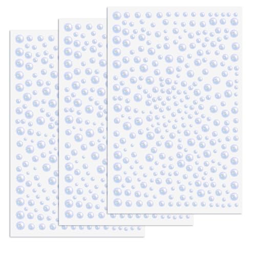 Lnngub 975 Stück/3 Blätter Selbstklebende Halbperlen, AB-Farbe Kunststoff Perlen Sticker 3/4/5/6 mm Selbstklebende Perlen Aufkleber für Gesichtsdekoration, Maniküre, Schmuckherstellung, DIY Handwerk Lnngub 975 Stück/3 Blätter Selbstklebende Halbperlen, AB-Farbe Kunststoff Perlen Sticker 3/4/5/6 mm Selbstklebende Perlen Aufkleber für Gesichtsdekoration, Maniküre, Schmuckherstellung, DIY Handwerk von Lnngub