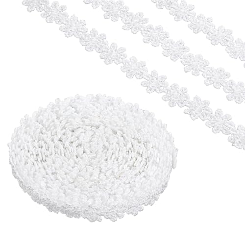 Lnngub Spitzenband mit Vintage-Blumenmuster, Baumwolle, gehäkelt, Spitzenbesatz zum Nähen, Geschenkverpacken, Basteln, Brautschmuck, Hochzeitsdekoration, 1,2 cm breit, 13,7 m Lnngub Spitzenband mit Vintage-Blumenmuster, Baumwolle, gehäkelt, Spitzenbesatz zum Nähen, Geschenkverpacken, Basteln, Brautschmuck, Hochzeitsdekoration, 1,2 cm breit, 13,7 m von Lnngub