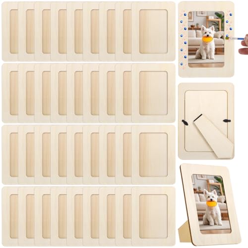 36 unlackierte Holz-Bilderrahmen, 14 x 19 cm, bemalbare Bilderrahmen für DIY-Projekte, Schulhandwerk, Heimdekorationen von Lnrueg