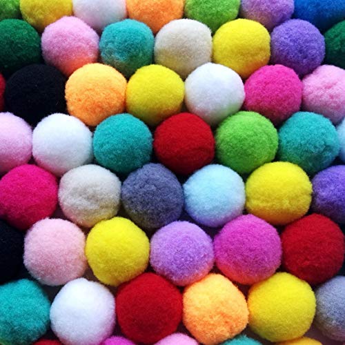 LnVision 30mm Pompons Pompom zum Basteln Bunte Filzkugeln Packung mit 100 Stück von Lnvision