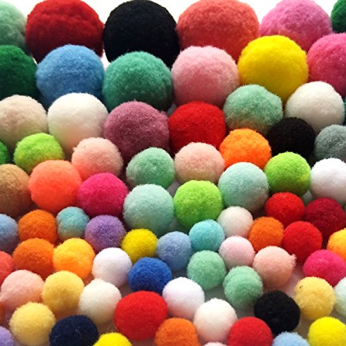 Lnvision 10mm-30mm Pompons Pompom zum Basteln Bunte Filzkugeln Packung mit 480 Stück von Lnvision