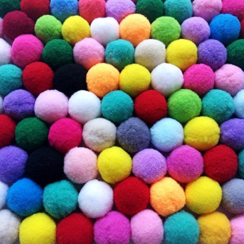 Lnvision 25mm Pompons Pompom zum Basteln Bunte Filzkugeln Packung mit 250 Stück von Lnvision