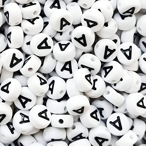 Lnvision Buchstabenperlen A 300 Stück 4x7mm Vokal Weiß für Schmuckherstellung, DIY-Armbänder, Halsketten, Schlüsselanhänger, Armbänder Lnvision Buchstabenperlen A 300 Stück 4x7mm Vokal Weiß für Schmuckherstellung, DIY-Armbänder, Halsketten, Schlüsselanhänger, Armbänder von Lnvision