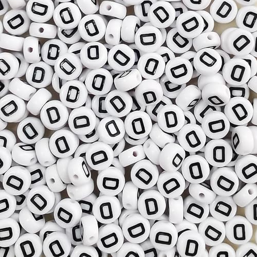 Lnvision Buchstabenperlen D 300 Stück 4x7mm Vokal Weiß für Schmuckherstellung, DIY-Armbänder, Halsketten, Schlüsselanhänger, Armbänder Lnvision Buchstabenperlen D 300 Stück 4x7mm Vokal Weiß für Schmuckherstellung, DIY-Armbänder, Halsketten, Schlüsselanhänger, Armbänder von Lnvision