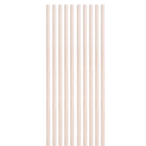 Loacea 10 Stück L 100 bis 500 mm Balsaholz-Rundstäbe, Holzstäbe for Basteln von DIY-Modellbauzubehör(4x500mm) von Loacea