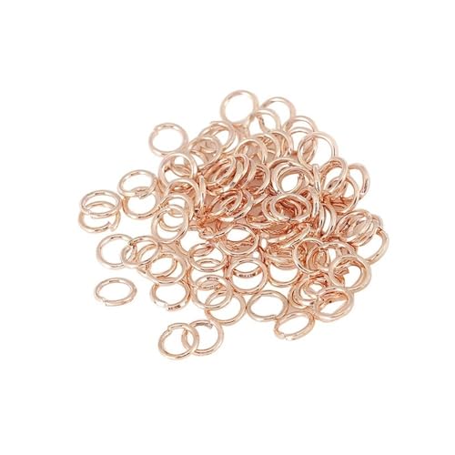 Loacea 200 Stück Biegeringe aus Eisen mit Einer Öse, Drahtdurchmesser 0,5/0,7/1,2 mm, weiß-schwarz, offene Spaltringe for selbstgemachten Schmuck(Rose Gold,1.2x12mm) von Loacea