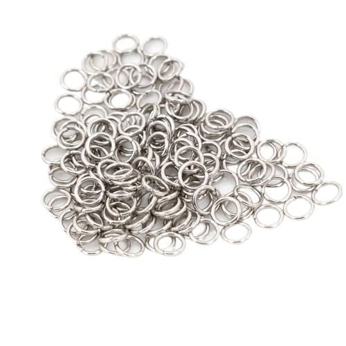 Loacea 200 Stück Biegeringe aus Eisen mit Einer Öse, Drahtdurchmesser 0,5/0,7/1,2 mm, weiß-schwarz, offene Spaltringe for selbstgemachten Schmuck(White,0.7x10mm) von Loacea