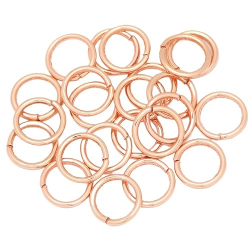Loacea 30 Stück offene Biegeringe, Gold/Silber/Weiß, 12/14/16 mm Durchmesser, stabile Spaltringe aus Eisenlegierung for Heimwerker(Rose Gold,12mm) von Loacea