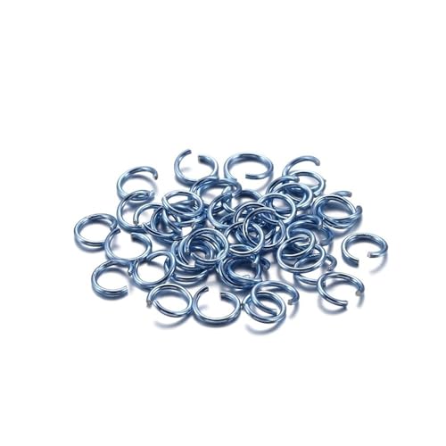 Loacea 300 Stück Bunte Aluminium-Split-Biegeringe, 6 mm, 8 mm, 10 mm Durchmesser, offene Verbinder for Schmuckherstellung(Blue Purple,10mm) von Loacea