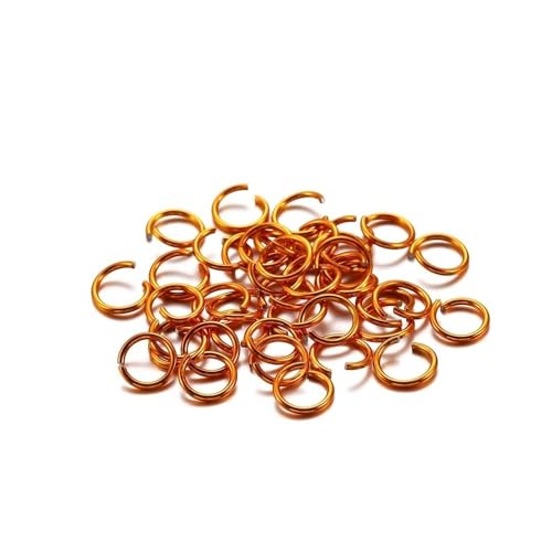 Loacea 300 Stück Bunte Aluminium-Split-Biegeringe, 6 mm, 8 mm, 10 mm Durchmesser, offene Verbinder for Schmuckherstellung(Dark Gold,10mm) von Loacea