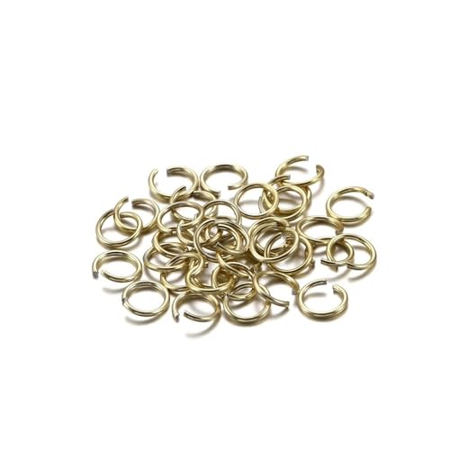 Loacea 300 Stück Bunte Aluminium-Split-Biegeringe, 6 mm, 8 mm, 10 mm Durchmesser, offene Verbinder for Schmuckherstellung(Yellow,10mm) von Loacea