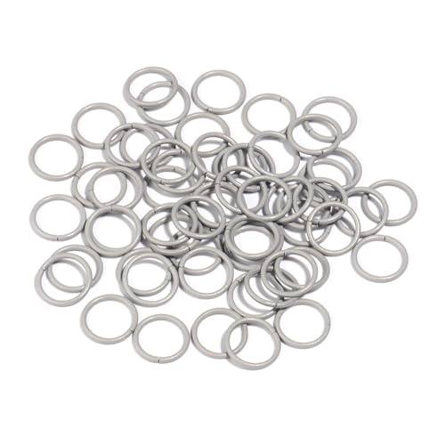 Loacea 50 Stück Bunte geschlossene Einzelringe aus Eisen, 8 mm 10 mm Durchmesser, Verbindungsring for DIY-Schmuckanhänger(Gray,10mm) von Loacea