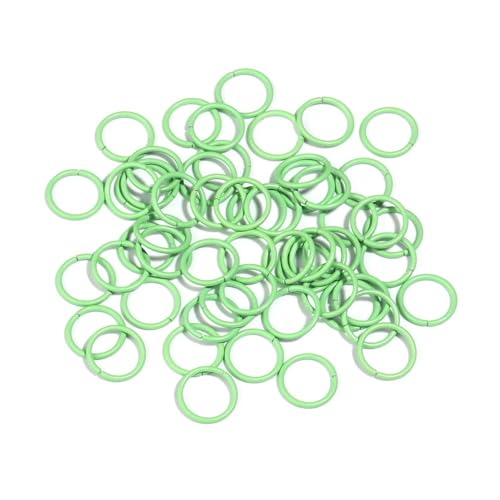 Loacea 50 Stück Bunte geschlossene Einzelringe aus Eisen, 8 mm 10 mm Durchmesser, Verbindungsring for DIY-Schmuckanhänger(Light Green,8mm) von Loacea