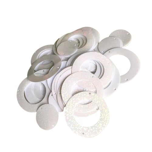 Loacea 50 g große, runde Pailletten aus PVC, flach, 30/50 mm Kreis mit seitlichem Loch, for Hochzeitskleidungsdekoration Loacea 50 g große, runde Pailletten aus PVC, flach, 30/50 mm Kreis mit seitlichem Loch, for Hochzeitskleidungsdekoration von Loacea