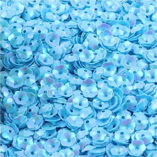 Loacea Lose PVC-Pailletten in Blumenform, 6 mm, leicht, for Nageldekorationen, Bastelarbeiten, 10/20/50 g(Blue,20) von Loacea