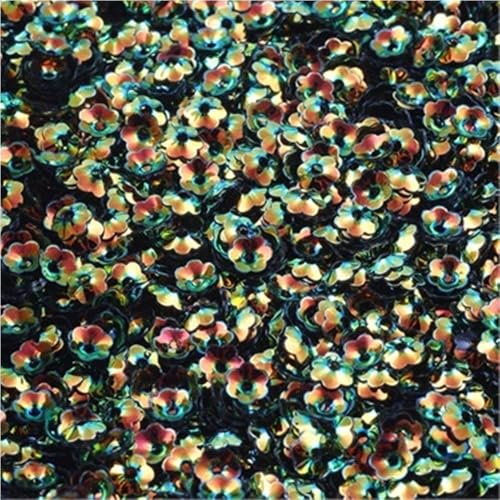 Loacea Lose PVC-Pailletten in Blumenform, 6 mm, leicht, for Nageldekorationen, Bastelarbeiten, 10/20/50 g(Dark green gold,20) von Loacea