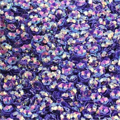 Loacea Lose PVC-Pailletten in Blumenform, 6 mm, leicht, for Nageldekorationen, Bastelarbeiten, 10/20/50 g(Purple gold,10) von Loacea