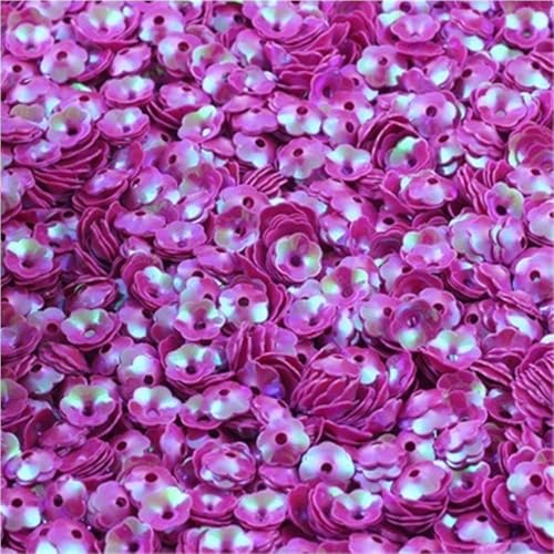 Loacea Lose PVC-Pailletten in Blumenform, 6 mm, leicht, for Nageldekorationen, Bastelarbeiten, 10/20/50 g(Rose,20) von Loacea