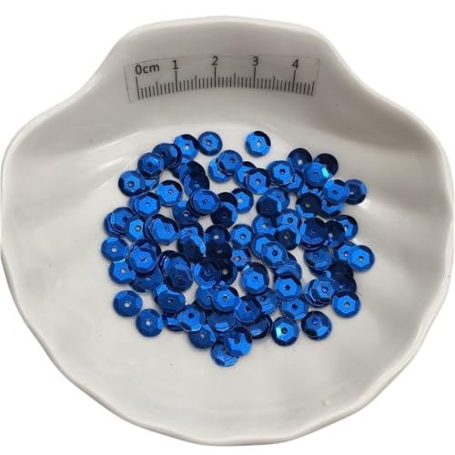 Loacea PVC-Cup-Pailletten, schillernd, Silberbasis, 10 g, runde Glitzerflocken for handgefertigte DIY-Accessoires(Dark Blue,3mm) von Loacea