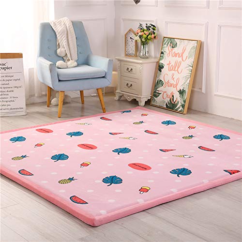 Loartee Kinderteppich Kinderzimmer,Baby Teppich,Korallenrote Samtmatte,als Krabbeldecke fürs Kind, Obst, 200 * 400cm Loartee Kinderteppich Kinderzimmer,Baby Teppich,Korallenrote Samtmatte,als Krabbeldecke fürs Kind, Obst, 200 * 400cm von Loartee