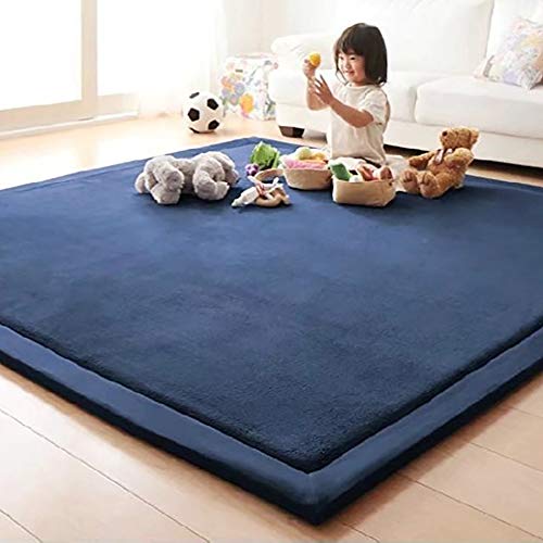 Loartee korallen Samtmatte, Teppich, als Krabbeldecke fürs Kind, Yogamatte und Übungsauflage geeignet, Dunkelblau, 130 * 190cm Loartee korallen Samtmatte, Teppich, als Krabbeldecke fürs Kind, Yogamatte und Übungsauflage geeignet, Dunkelblau, 130 * 190cm von Loartee