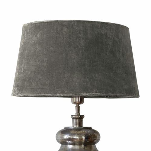 LOBERON Lampenschirm Boffas, für Tisch- oder Stehlampen geeignet, weite Öffnung, passend für E27-Fassungen, Wohn-Accessoire, Eisen, Baumwollsamt, grau LOBERON Lampenschirm Boffas, für Tisch- oder Stehlampen geeignet, weite Öffnung, passend für E27-Fassungen, Wohn-Accessoire, Eisen, Baumwollsamt, grau von Loberon