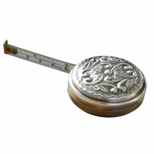 LOBERON Maßband Dakota, Maßbandlänge 2 m, von Hand geprägt, Vintage-Flair, Weihnachten, Geschenkidee, Messing, Stahl, antiksilber LOBERON Maßband Dakota, Maßbandlänge 2 m, von Hand geprägt, Vintage-Flair, Weihnachten, Geschenkidee, Messing, Stahl, antiksilber von Loberon