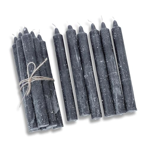Loberon Kerze 12er Set Bauceau, Rustikales Finish, von Hand Veredelt, Durchgefärbt & Geruchsneutral, Stabkerzen, Dekoration, Paraffinwachs, anthrazit Loberon Kerze 12er Set Bauceau, Rustikales Finish, von Hand Veredelt, Durchgefärbt & Geruchsneutral, Stabkerzen, Dekoration, Paraffinwachs, anthrazit von Loberon