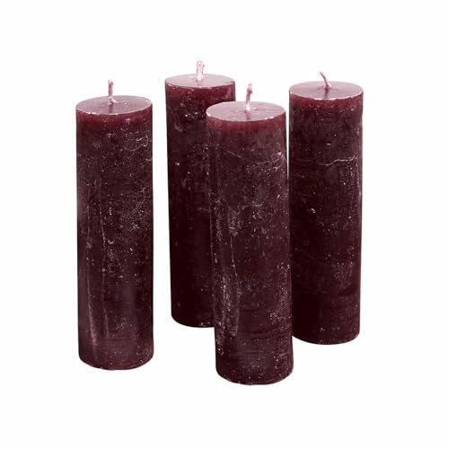 Loberon Kerze 4er Set Muriel, elegant durchgefärbtes Wachs, von Hand gefertigt, perfekt für den Adventskranz, Lange Brenndauer, Dekoration, Paraffinwachs, Bordeaux Loberon Kerze 4er Set Muriel, elegant durchgefärbtes Wachs, von Hand gefertigt, perfekt für den Adventskranz, Lange Brenndauer, Dekoration, Paraffinwachs, Bordeaux von Loberon