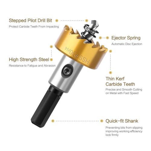 5Pcs Carbide Tip HSS Drill Bit Hole Opener High Speed Steel Hole Saw Cutter for Metalworking 5Pcs Carbide Tip HSS Drill Bit Hole Opener High Speed Steel Hole Saw Cutter for Metalworking von Loboo Idea